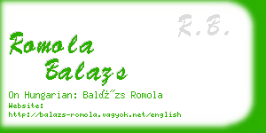 romola balazs business card
